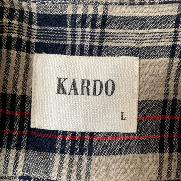 Kardo Fair Wage Plaid Button Down Shirt sz Large PWM2 - Picture 6 of 9